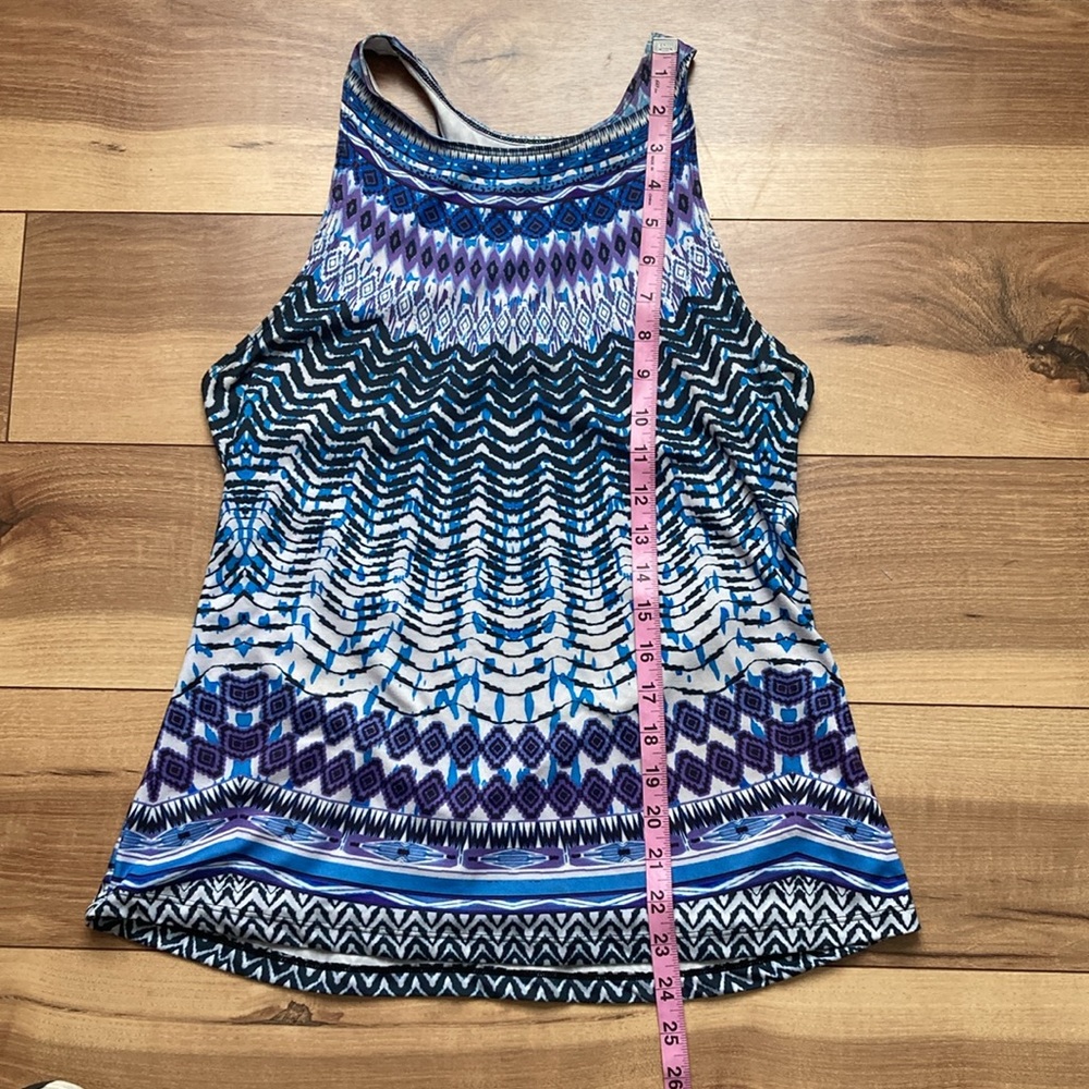 PRANA Aztec Print Racerback Tank Top. Size M - Picture 3 of 7
